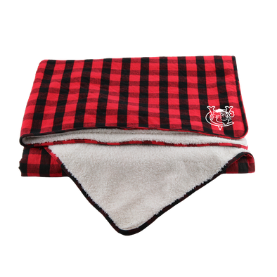 ValleyCats Plaid Sherpa Blanket
