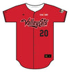 ValleyCats Red Full Button-Down Jersey
