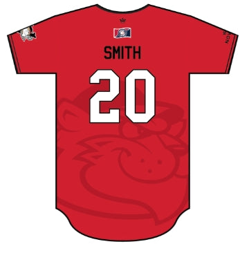ValleyCats Red Full Button-Down Jersey