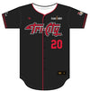 ValleyCats Full Button-Down Black Jersey